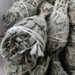 A close up shot of bundles of Californian White wands piled together.